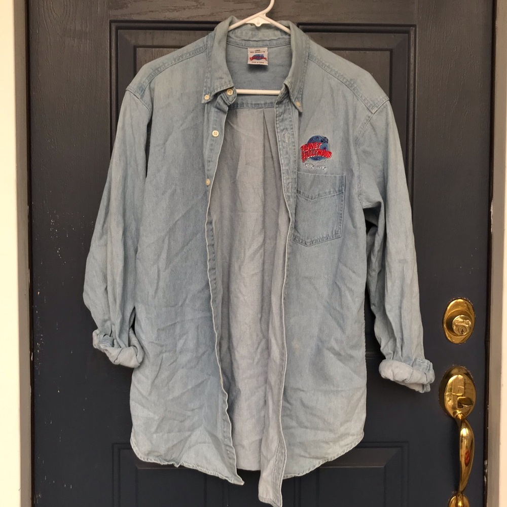 Men’s Denim Planet Hollywood button up shirt